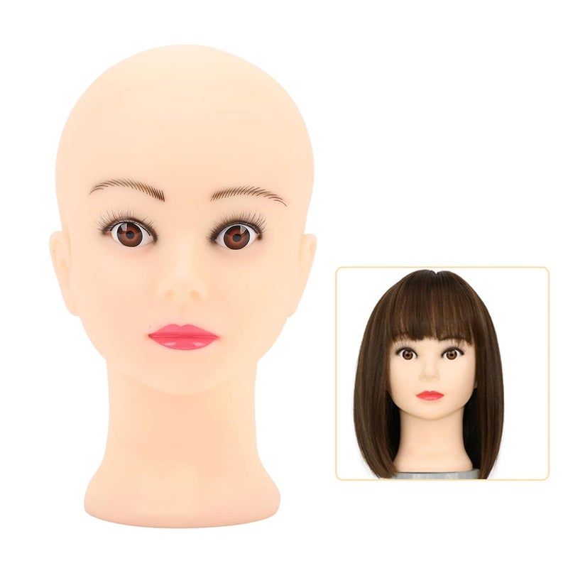 PVC Bald Mannequin Head for Wig Hat Display with Universal Bracket - Image 5